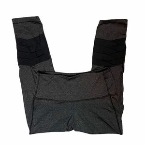 Charcoal Grey Leggings w/ Black Detailing on Back